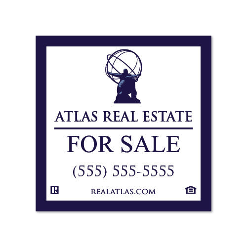 Atlas Real Estate 24x24 Listing Sign: Custom Phone Number