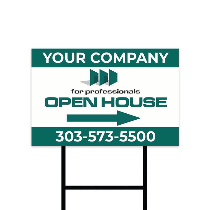 Agency Corrugated Open House Directionals