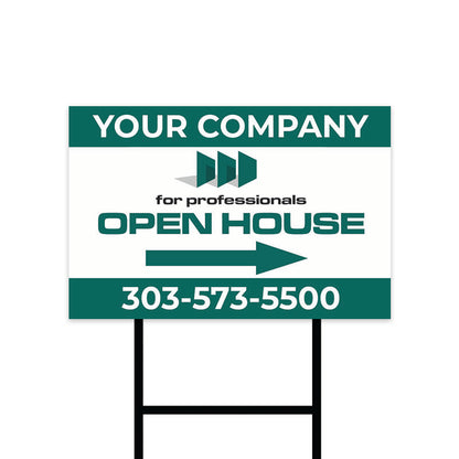 Agency Corrugated Open House Directionals
