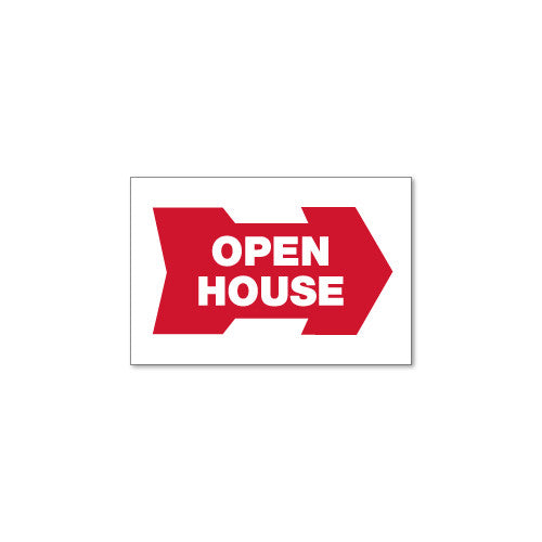 12x18 Open House Directional - Corrugated Plastic Double Sided
