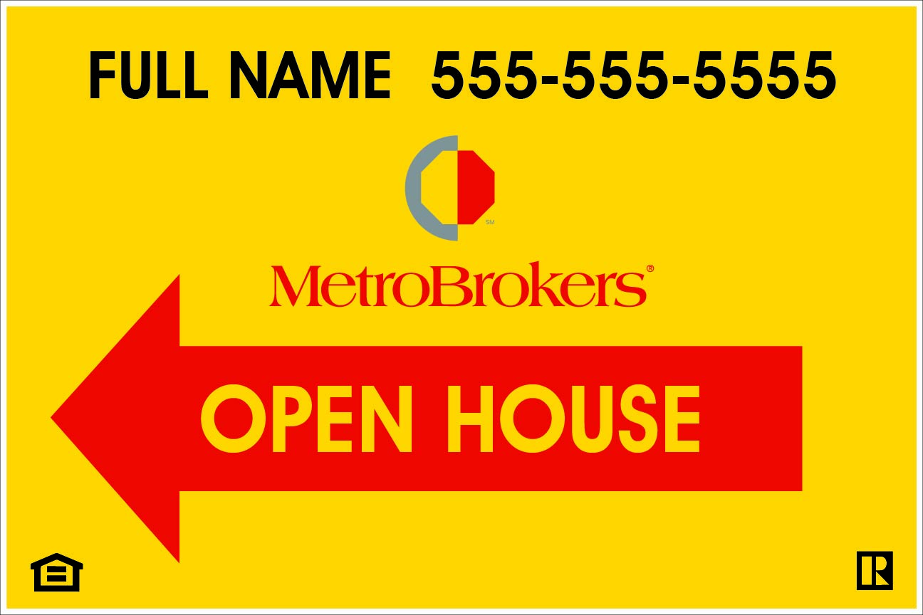 Agency Corrugated Open House Directionals
