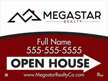 Agency Corrugated Open House Directionals