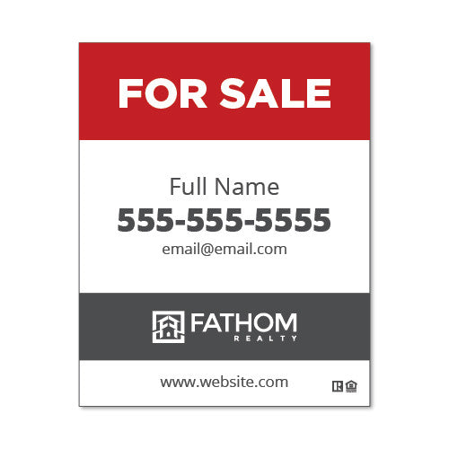Fathom Realty 30x24 Listing Panel - Customizable